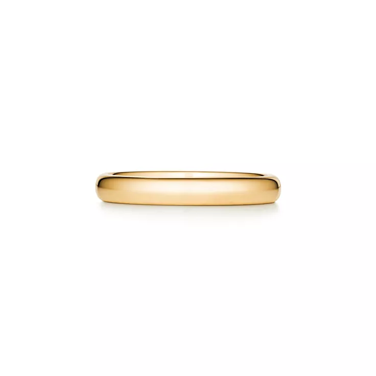 Tiffany Forever:Wedding Band Ring in Yellow Gold, 3 mm Wide, 5