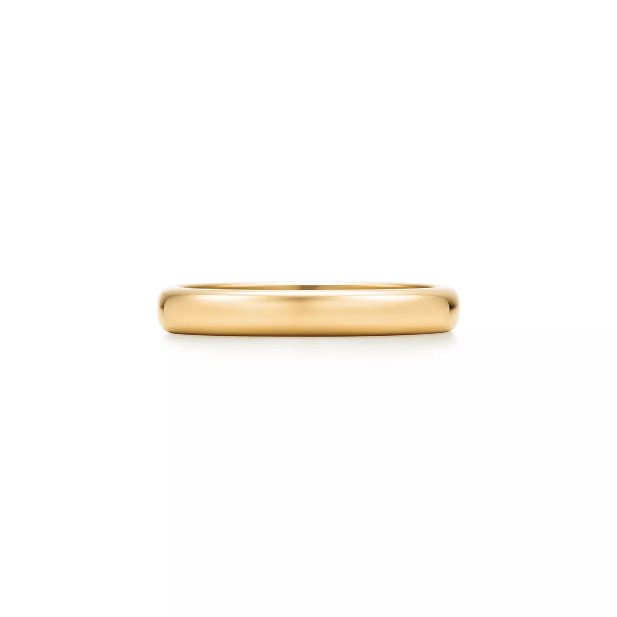 Wedding Band Ring in Yellow Gold, 3 mm Wide