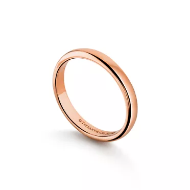 Tiffany Forever:Wedding Band Ring in Rose Gold, 3 mm Wide, 3