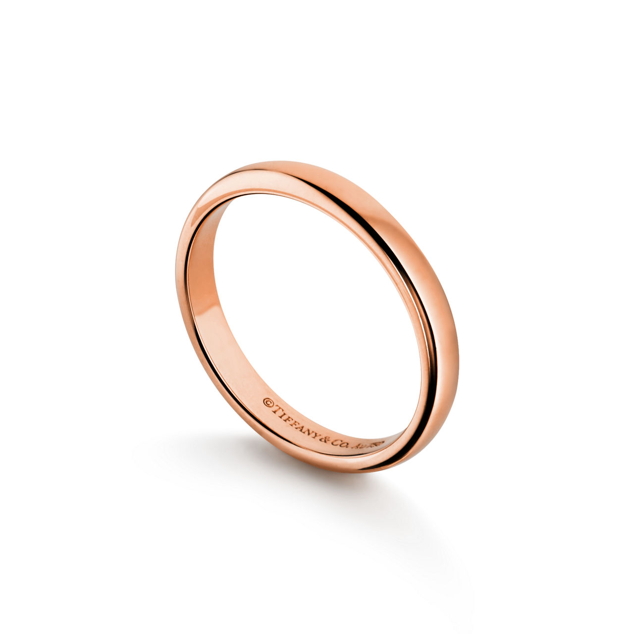 Tiffany Forever:Wedding Band Ring in Rose Gold, 3 mm Wide image number 3