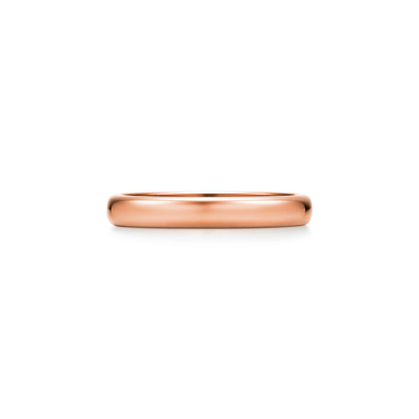 Tiffany Forever:Wedding Band Ring in Rose Gold, 3 mm Wide