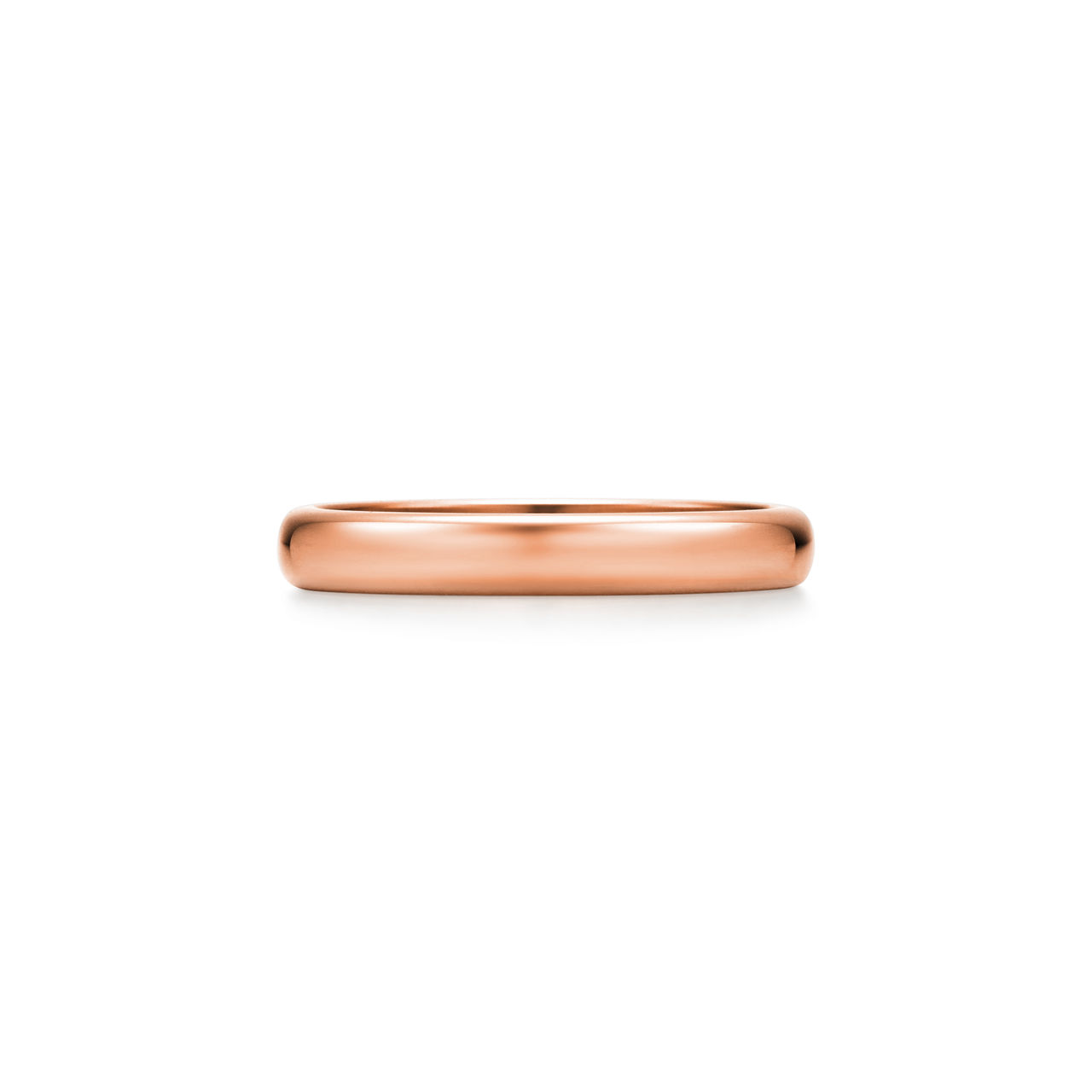 Alianza de boda en oro rosa, 3 mm de ancho