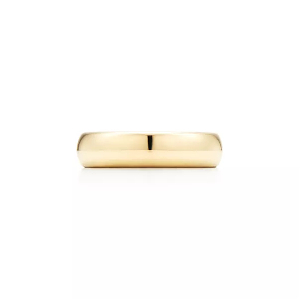Wedding Band Ring in Yellow Gold, 4.5 mm Wide