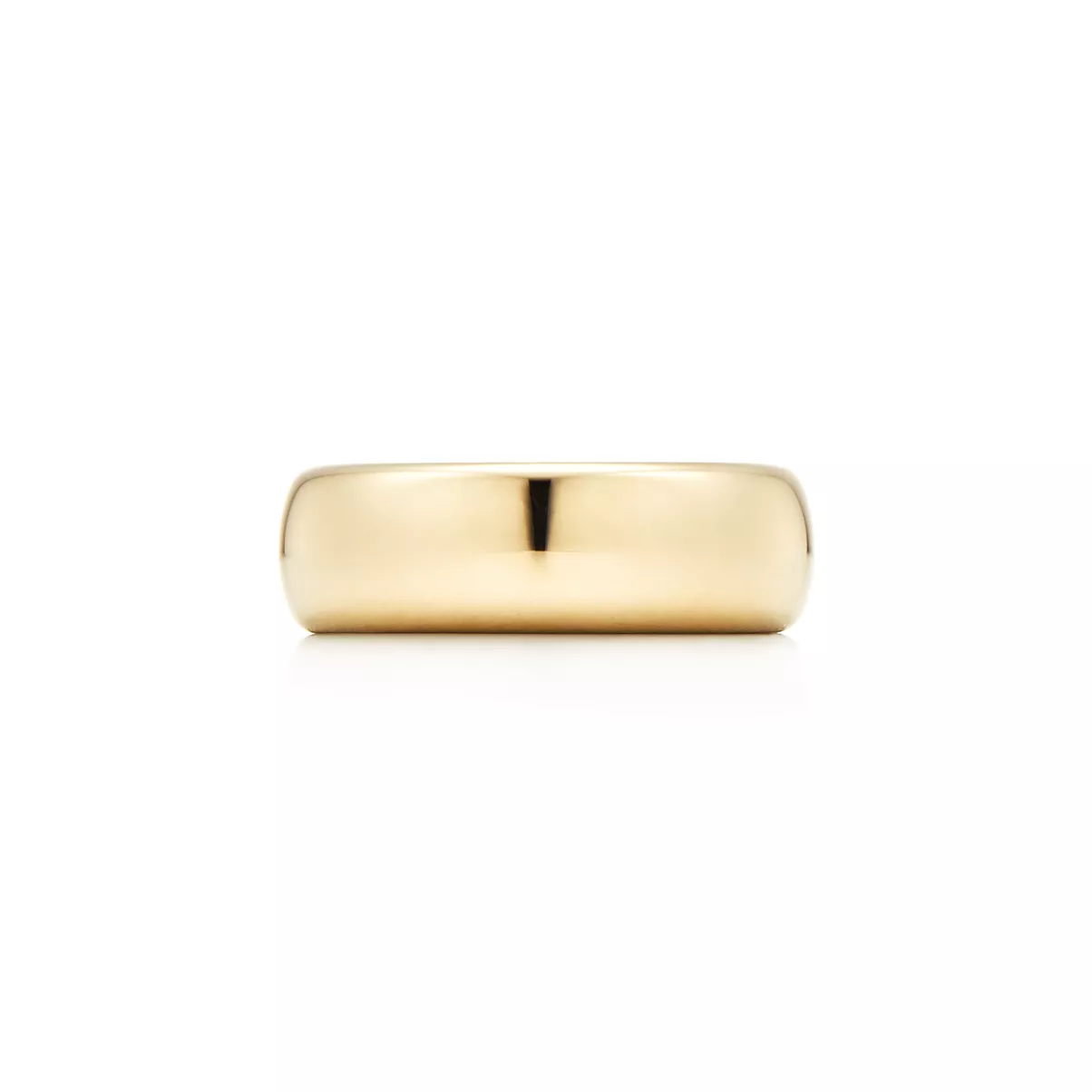 Wedding Band Ring in Yellow Gold, 6 mm Wide