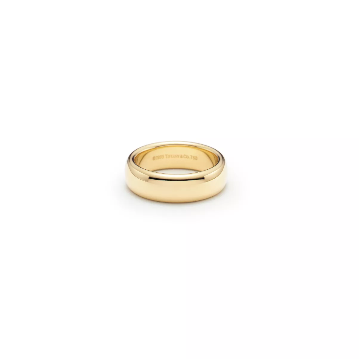 Wedding Band Ring in Yellow Gold, 6 mm Wide
