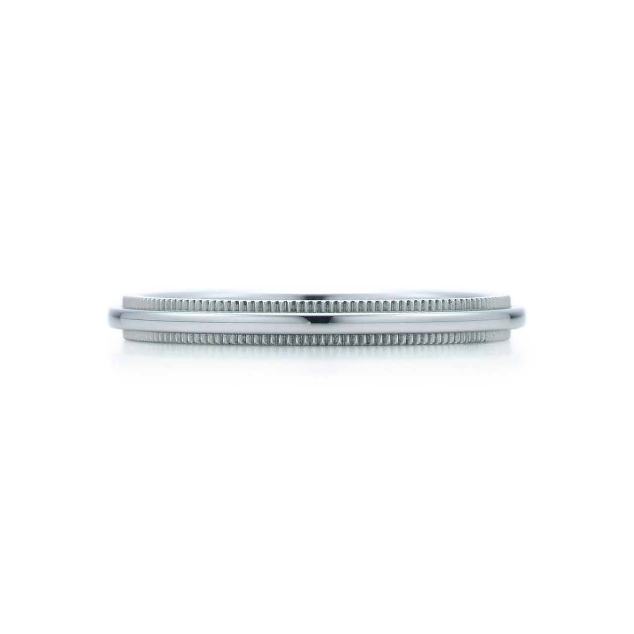 Tiffany Together:Alliance Millegrains en platine 950 millièmes. Largeur : 2 mm. numéro dimage {1}