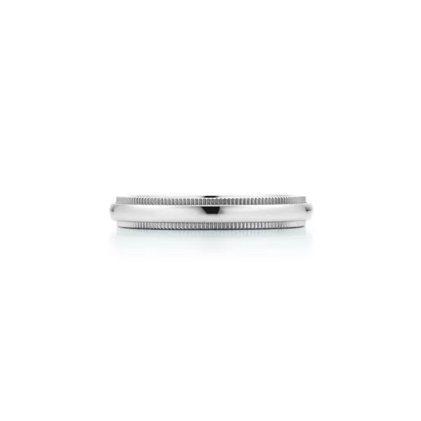 Milgrain-Ehering in Platin, 3 mm breit