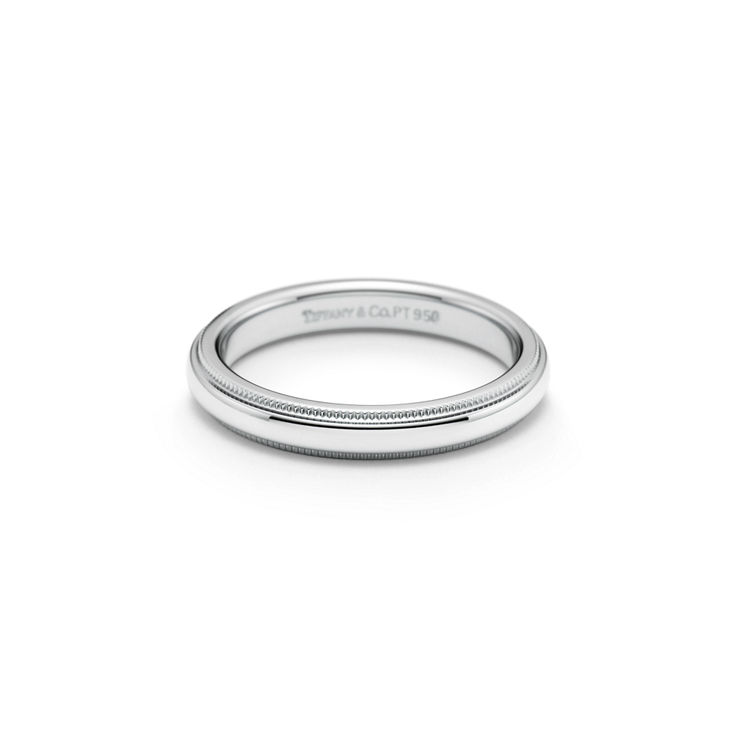 Tiffany Together:Milgrain-Ehering in Platin, 3 mm breit Bildnummer 4