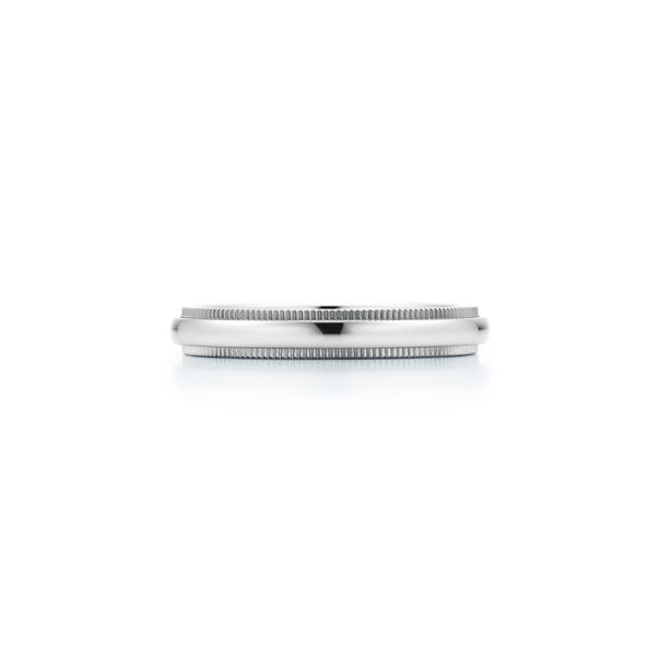 Tiffany Together:Milgrain Band Ring in Platinum, 3 mm Wide