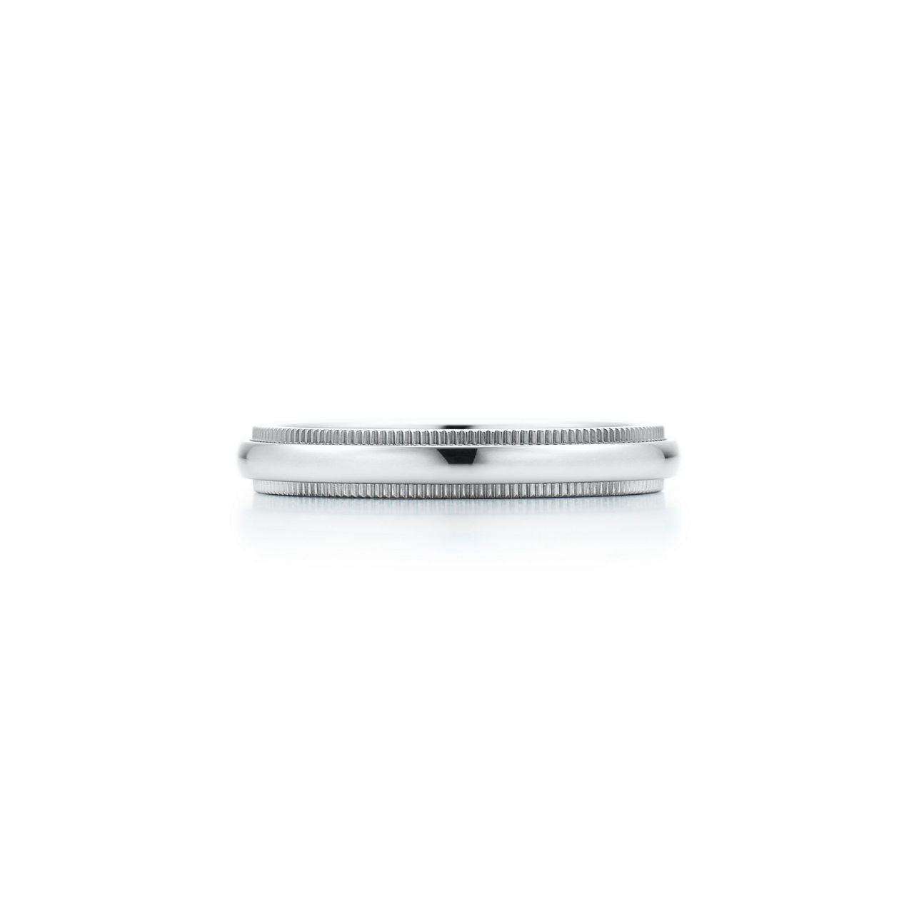 Milgrain-Ehering in Platin, 3 mm breit