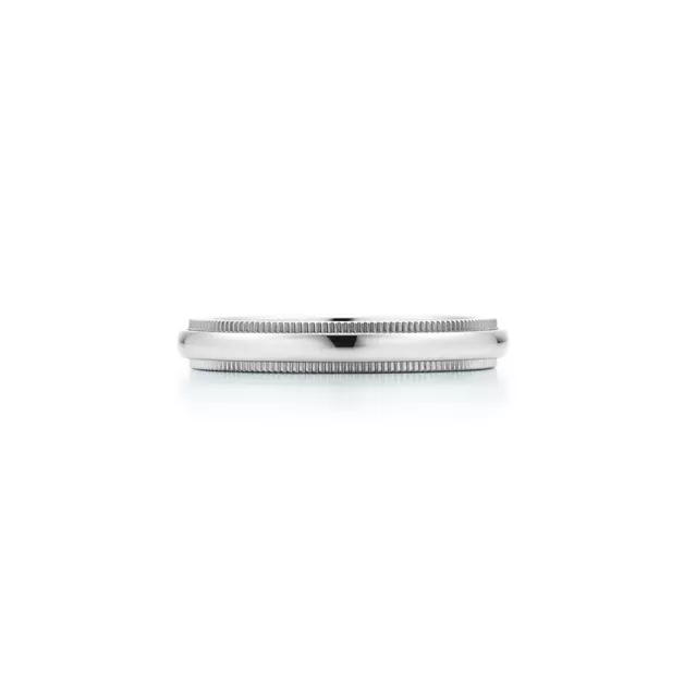 Tiffany Together:Milgrain Band Ring in Platinum, 3 mm Wide image number 0