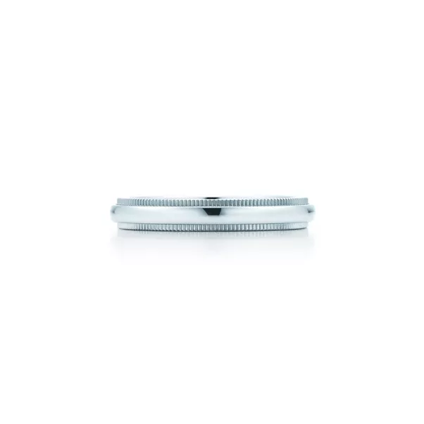 Milgrain Band Ring in Platinum, 3 mm Wide