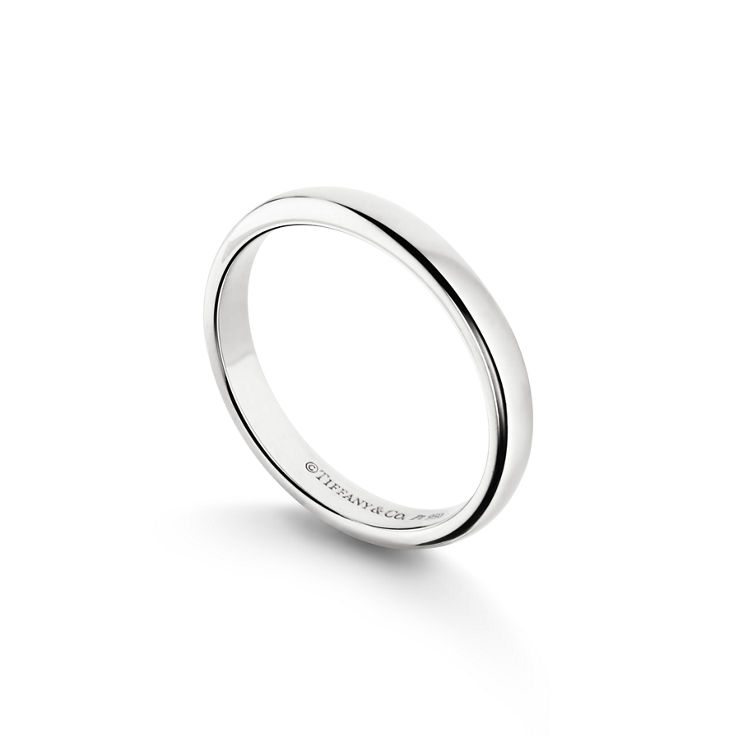 Tiffany Forever:Wedding Band Ring in Platinum, 3 mm Wide image number 4