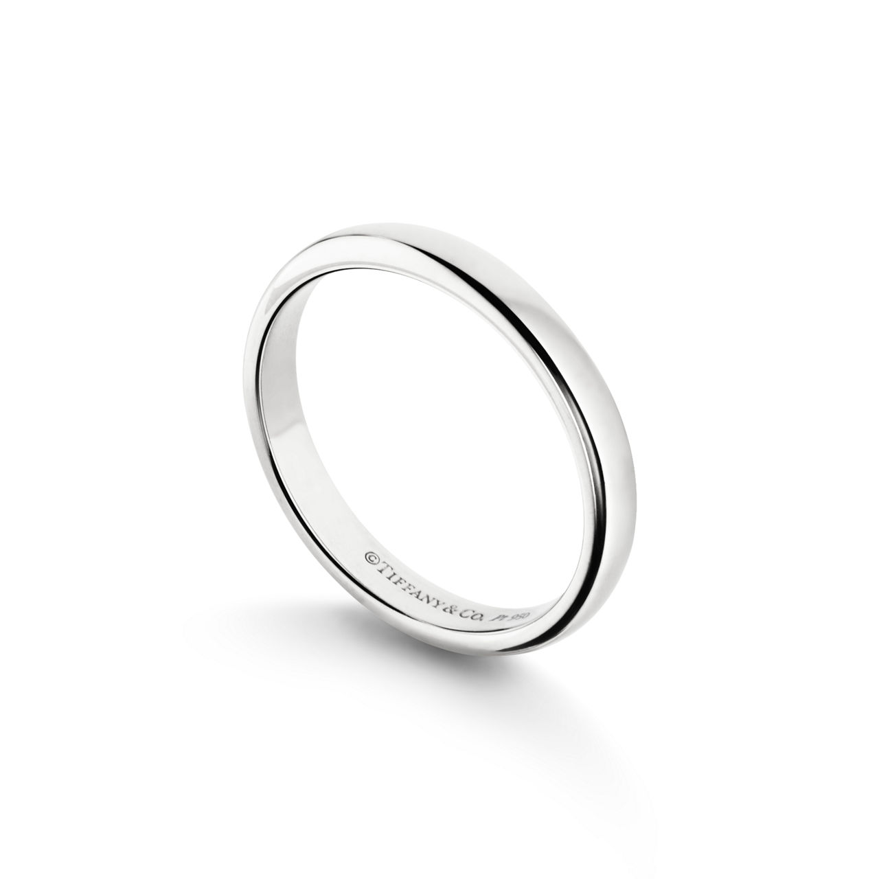 Tiffany Forever:Wedding Band Ring in Platinum, 3 mm Wide image number 3