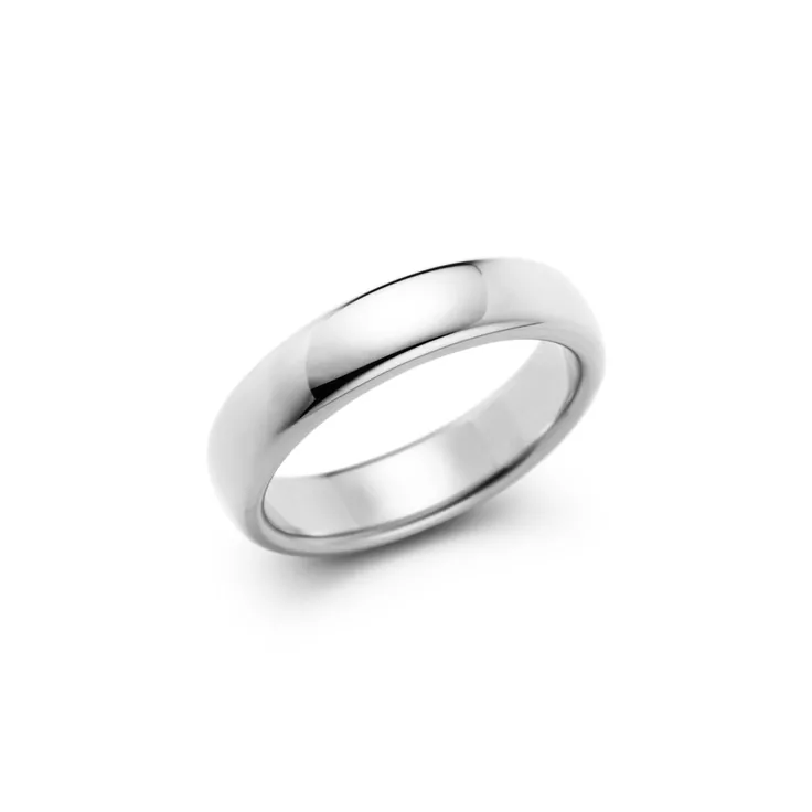 Tiffany Forever:Wedding Band Ring in Platinum, 4.5 mm Wide, 5