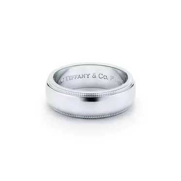 Tiffany Classic™:Milgrain Wedding Band Ring, 3