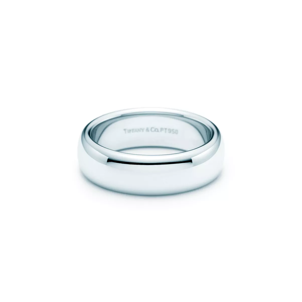 Wedding Band Ring in Platinum, 6 mm Wide