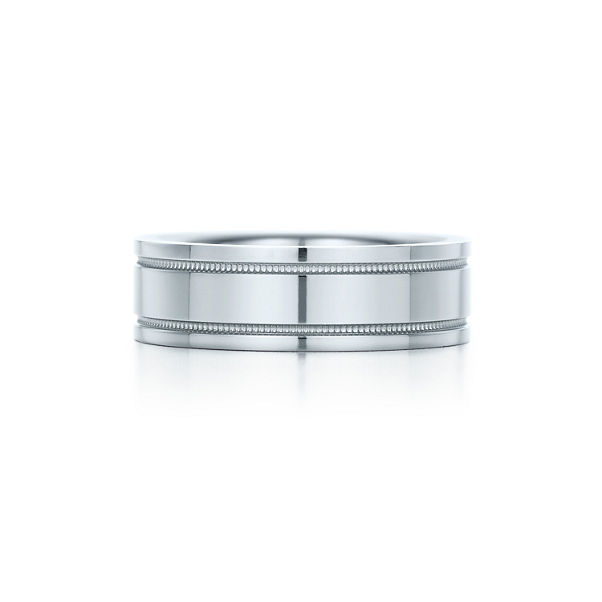 Tiffany Together:Milgrain Band Ring in Platinum, 6 mm Wide