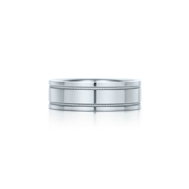 Tiffany Together:Milgrain Band Ring in Platinum, 6 mm Wide