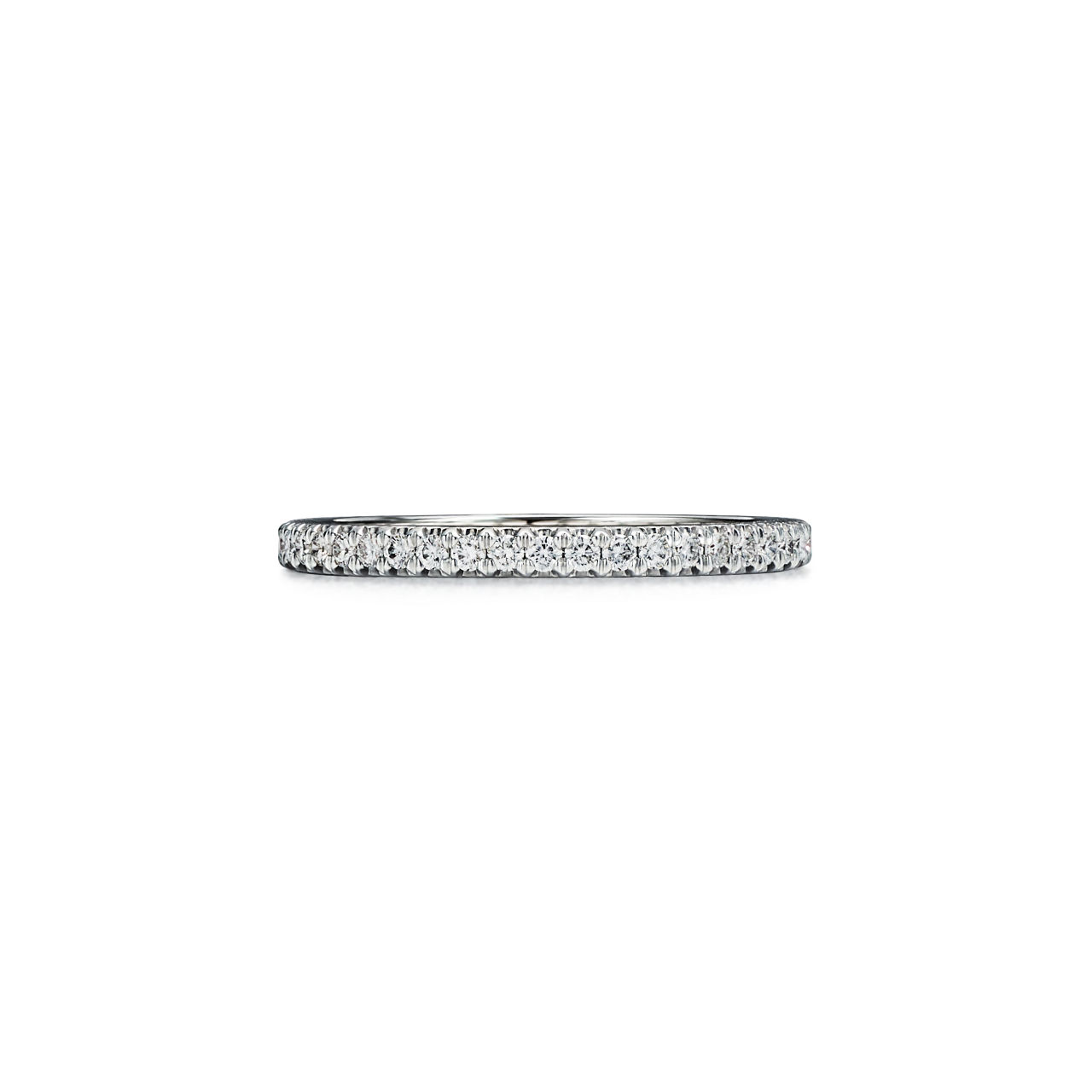Geschlossener Eternity Ring in Platin mit Diamanten