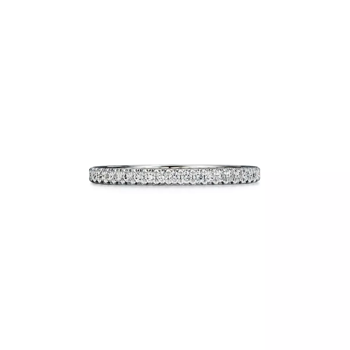 Anillo Full Eternity en platino con diamantes