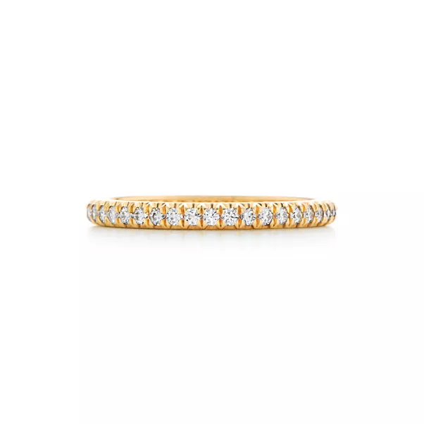 Anillo Full Eternity en oro amarillo con diamantes