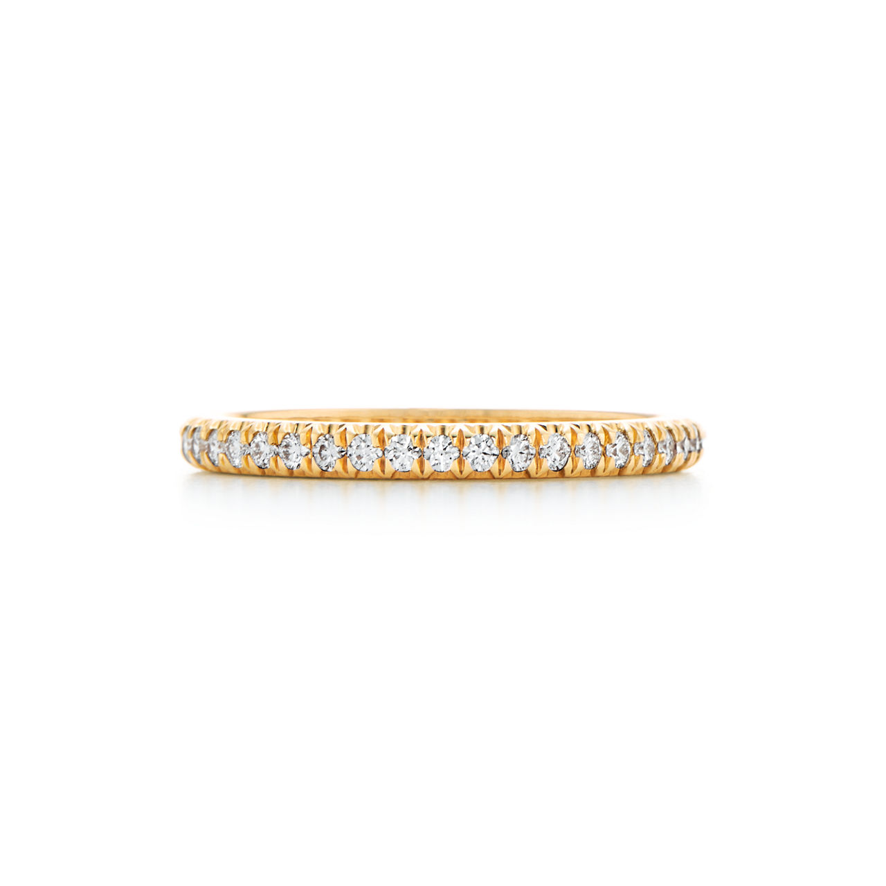 Geschlossener Eternity Ring in Gelbgold mit Diamanten