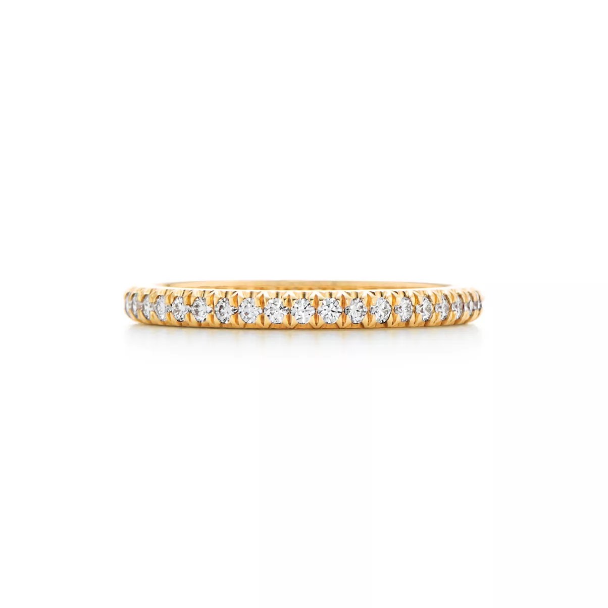Geschlossener Eternity Ring in Gelbgold mit Diamanten