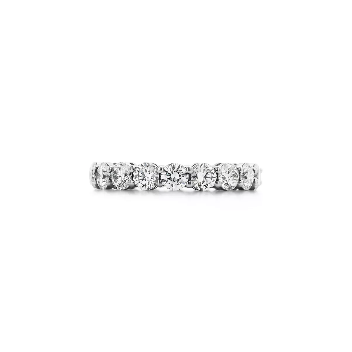 Alianza en platino con un c&iacute;rculo completo de diamantes, 3,7&nbsp;mm