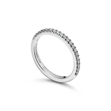 Tiffany Soleste®:Half Eternity Ring in Platinum with Diamonds, 3