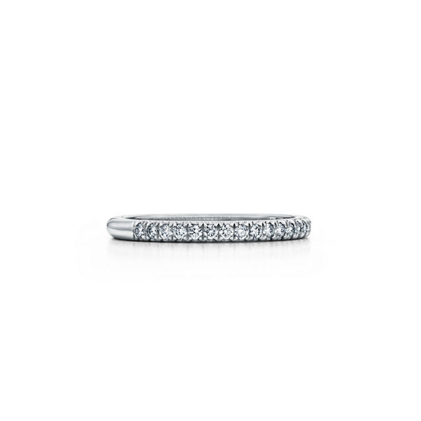 Tiffany Soleste:Half Eternity Ring in Platinum with Diamonds