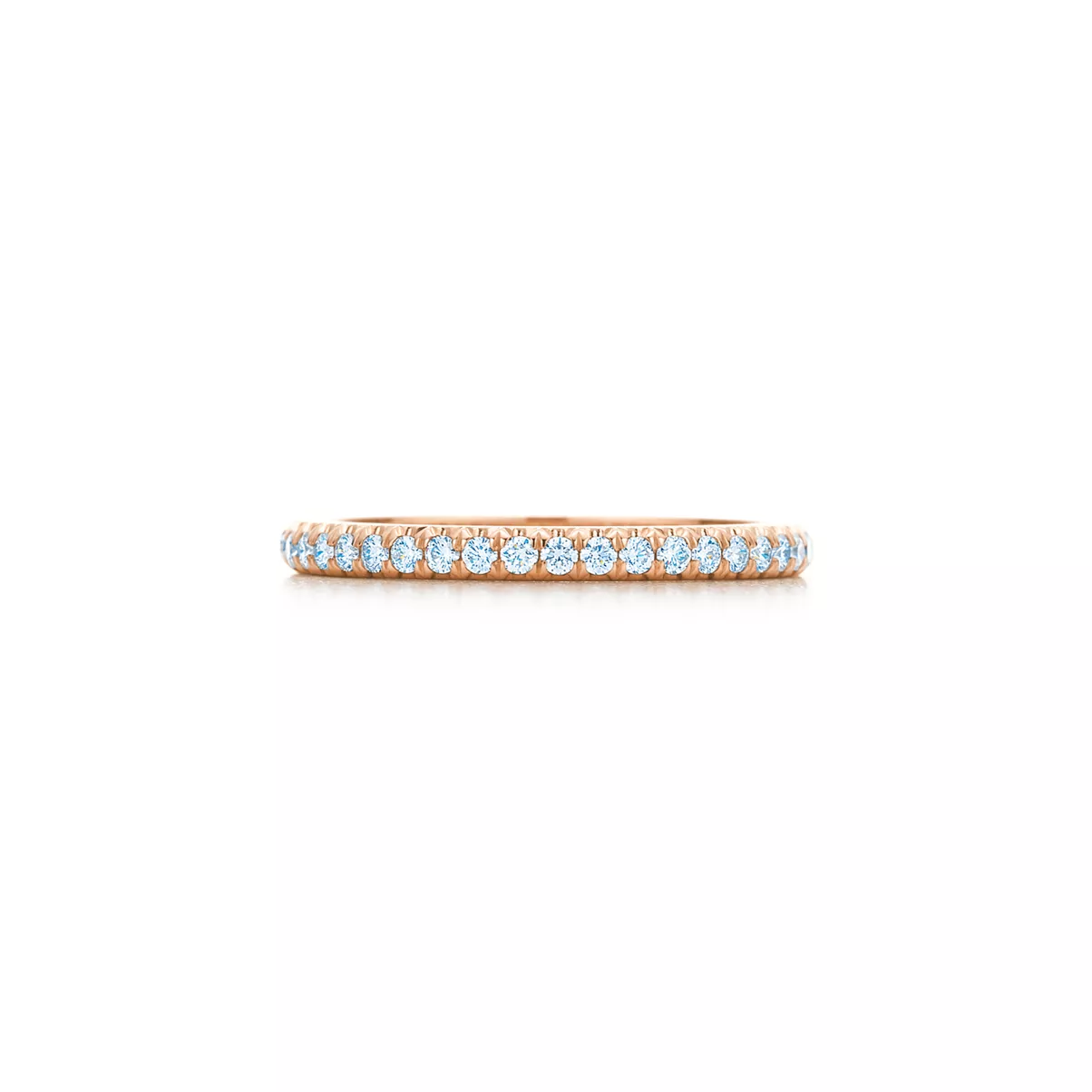 Offener Eternity Ring in Ros&eacute;gold mit Diamanten