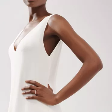 Tiffany Forever:Band Ring in Rose Gold with a Half-circle of Diamonds, 3 mm Wide, 3