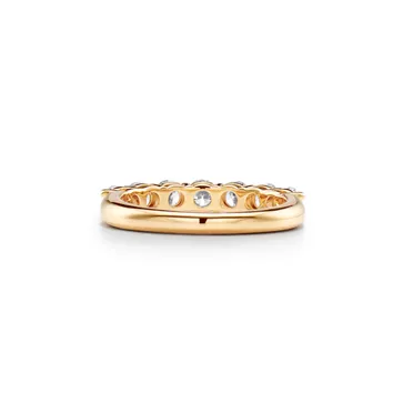 Tiffany Forever:Band Ring in Yellow Gold with a Half-circle of Diamonds, 3.5 mm, 3