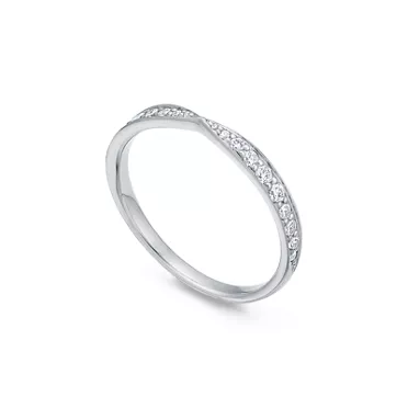 Tiffany Harmony®:Band Ring in Platinum with Diamonds, 1.8 mm, 3