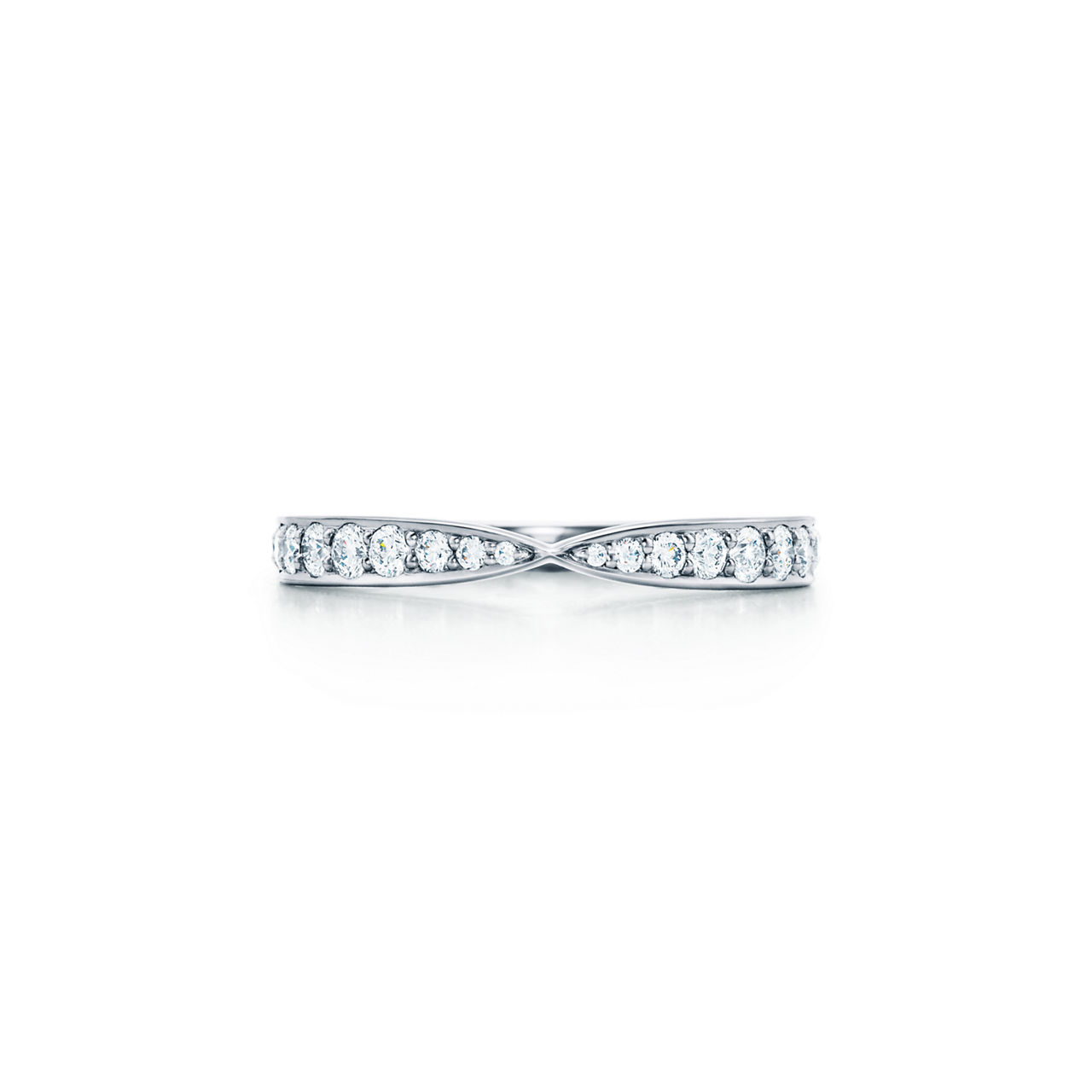 Band Ring in Platinum with Diamonds, 1.8 mm