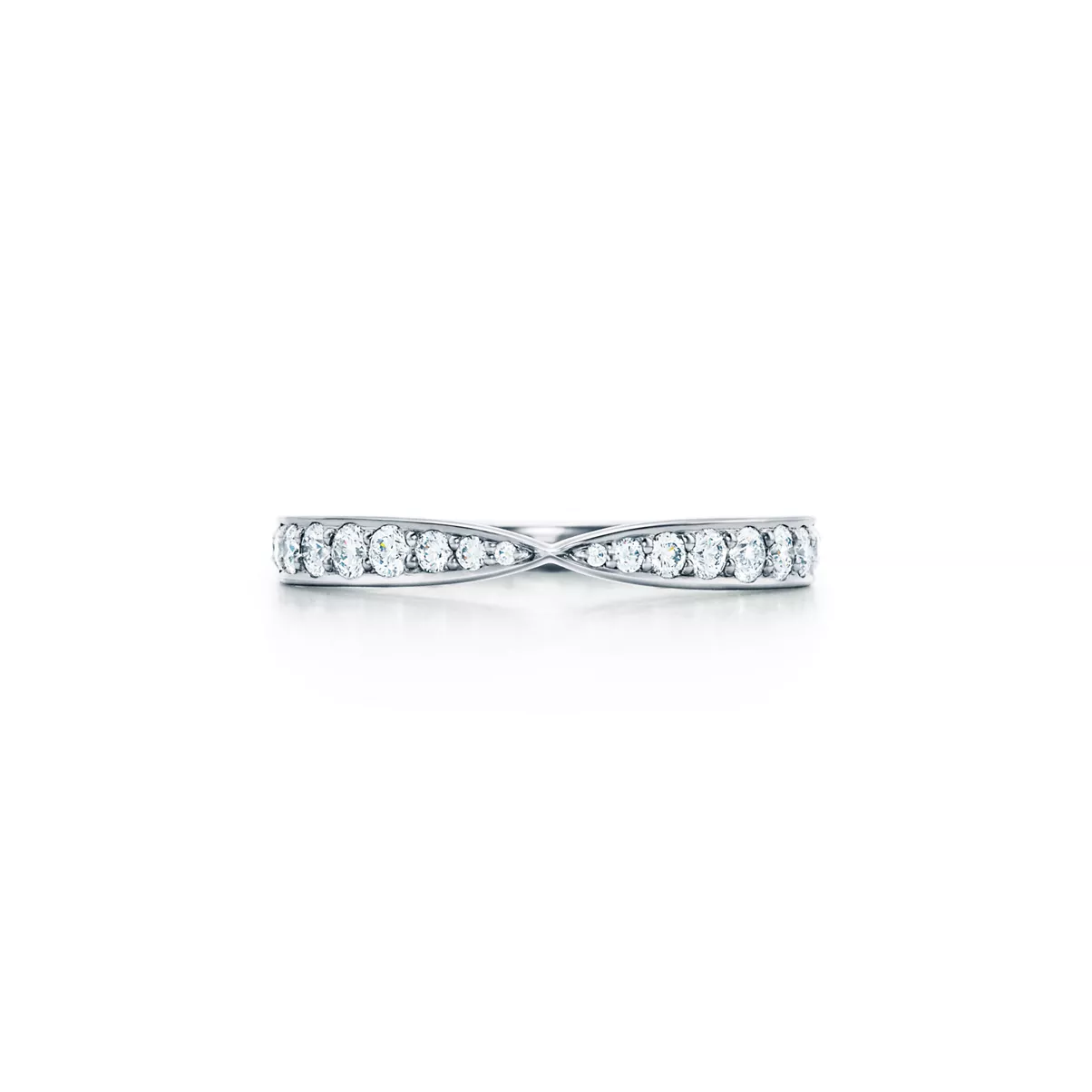 Band Ring in Platinum with Diamonds, 1.8 mm