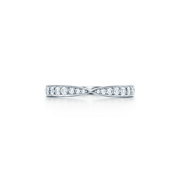 Tiffany Harmony®:Band Ring in Platinum with Diamonds, 1.8 mm