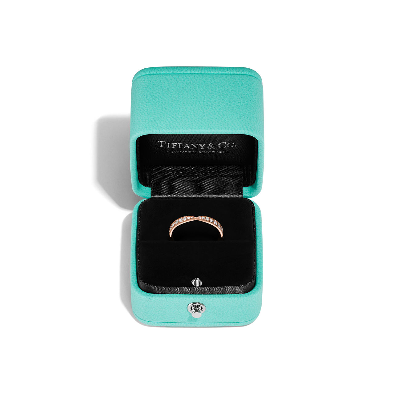 Tiffany Harmony®:Band Ring in Rose Gold with Diamonds, 1.8 mm