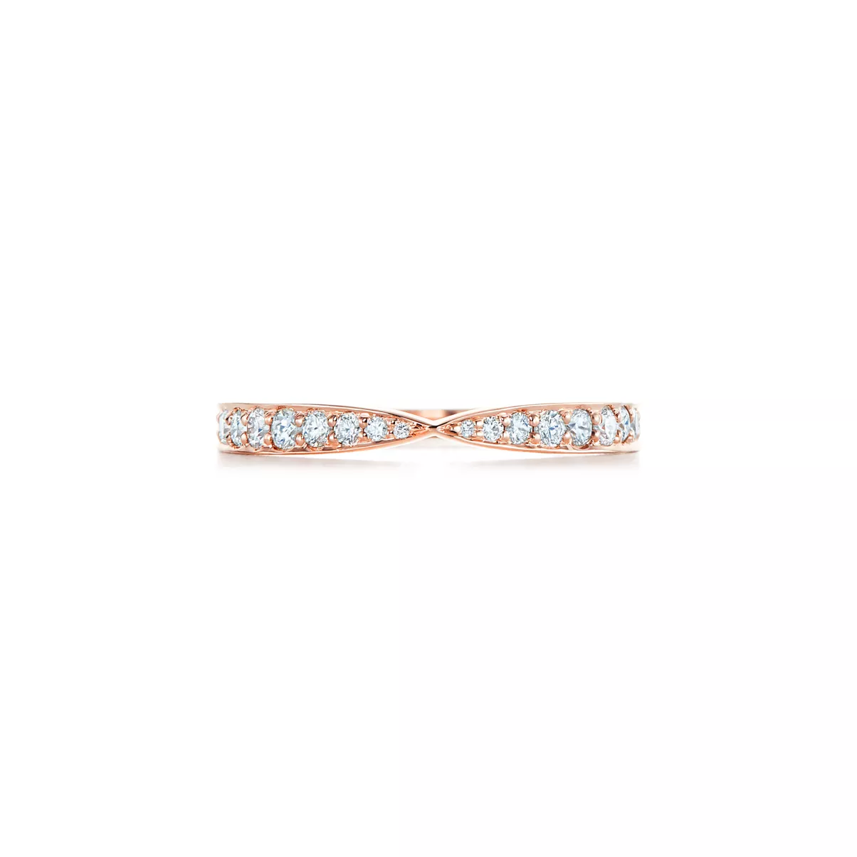Band Ring in Rose Gold with Diamonds, 1.8 mm