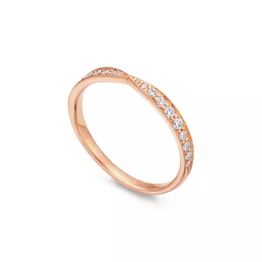 Tiffany Harmony®:Band Ring in Rose Gold with Diamonds, 1.8 mm, 3