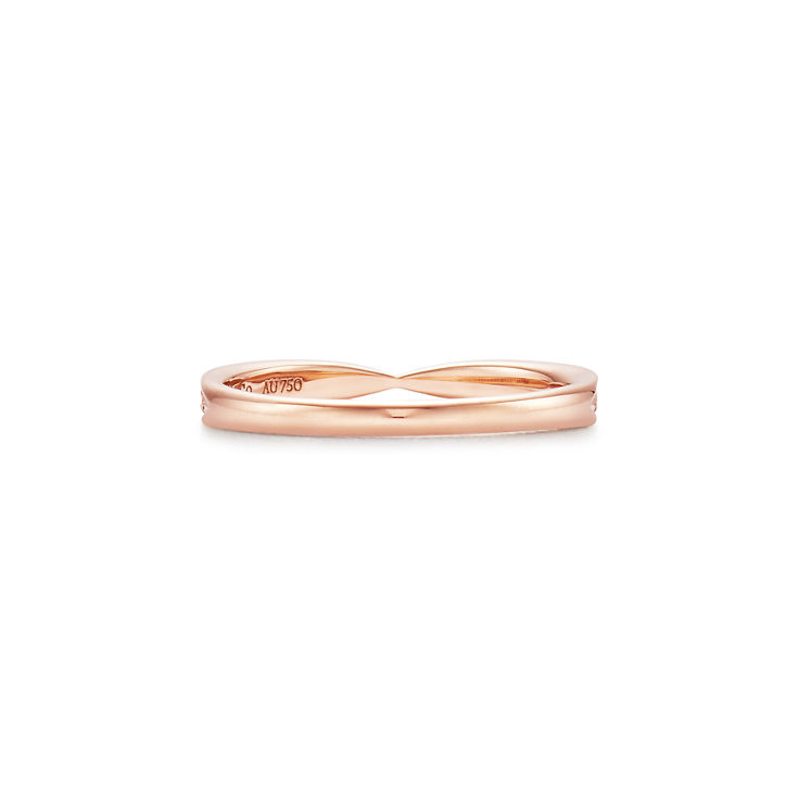 Tiffany Harmony®:Band Ring in Rose Gold with Diamonds, 1.8 mm image number 4