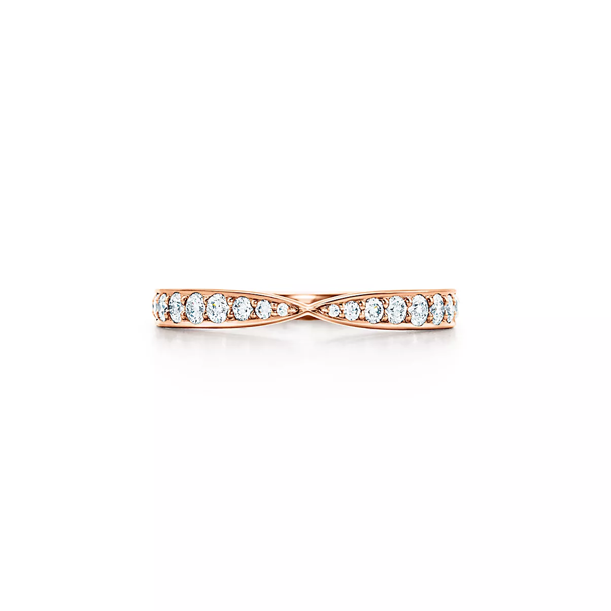 Tiffany Harmony Ring 18K 로즈 골드 라운드 브릴리언트 다이아몬드