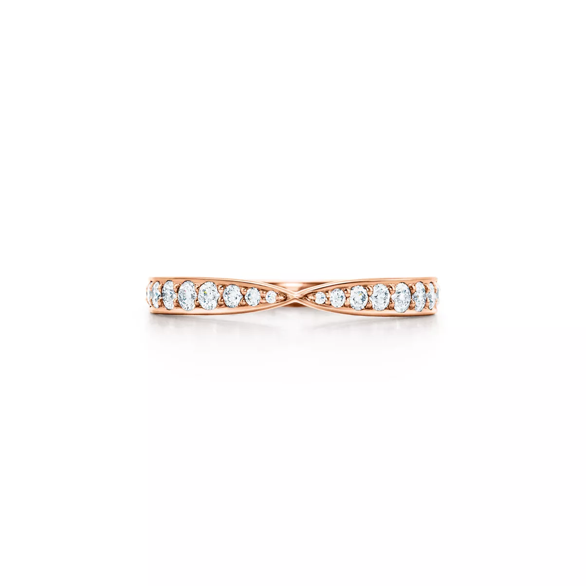 Band Ring in Rose Gold with Diamonds, 1.8 mm