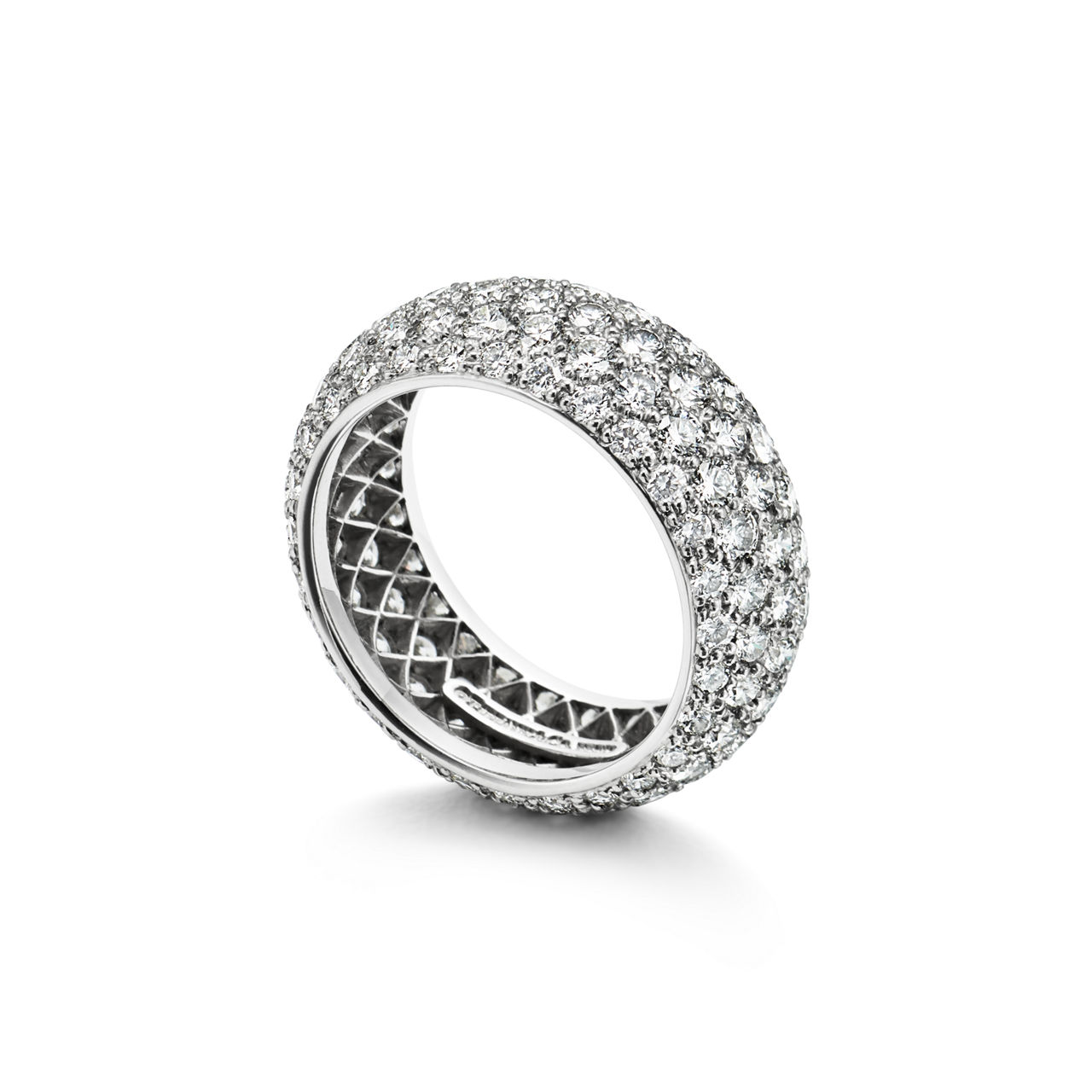 Tiffany Soleste®:Band Ring in Platinum with Diamonds image number 2