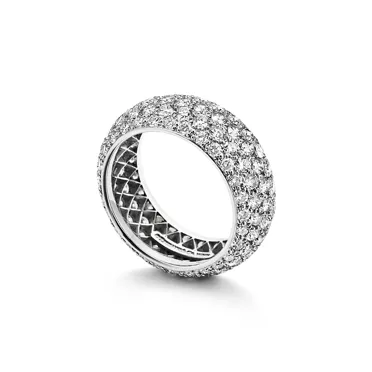 Tiffany Soleste®:Band Ring in Platinum with Diamonds, 2