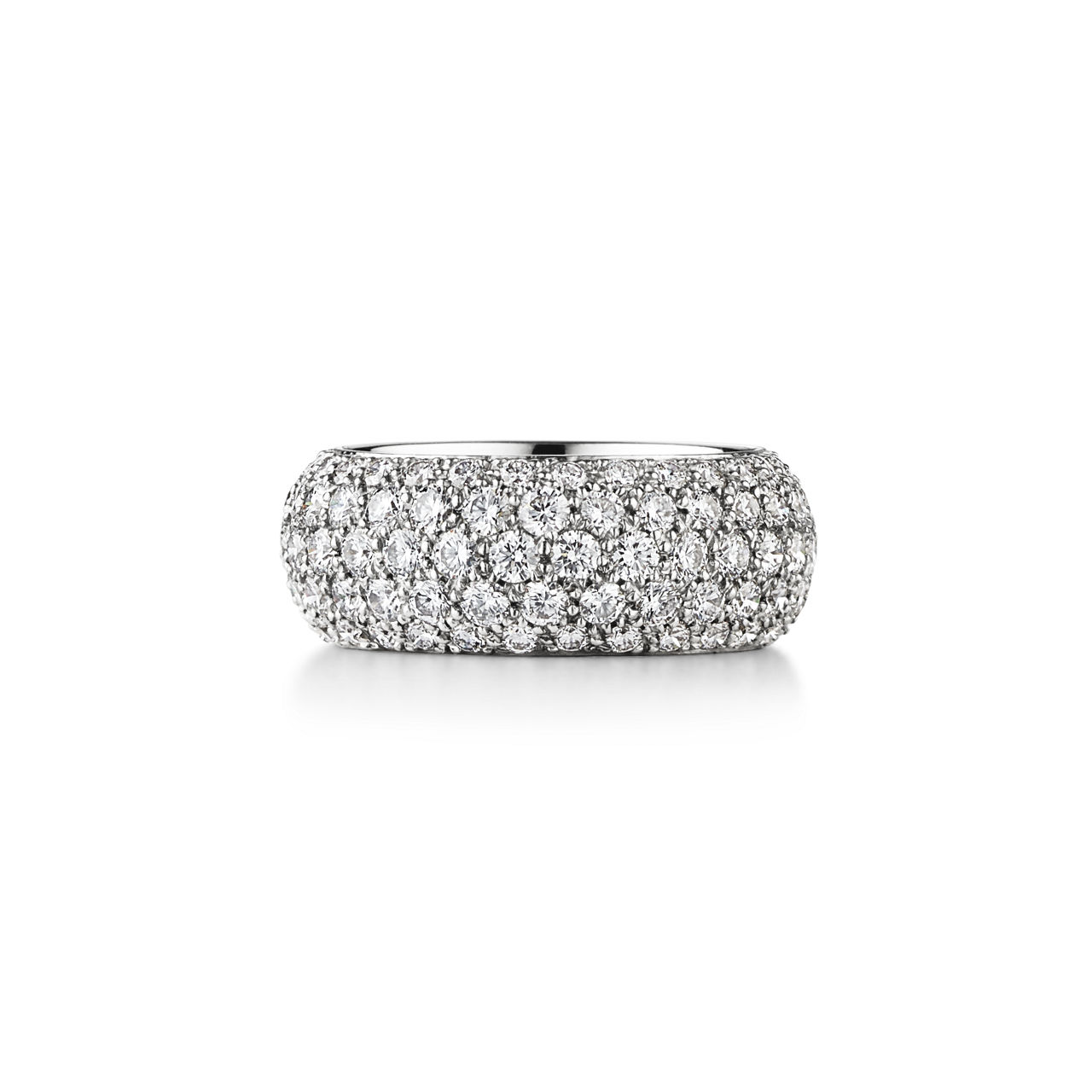 Tiffany Soleste®:Band Ring in Platinum with Diamonds image number 3