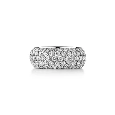 Tiffany Soleste®:Band Ring in Platinum with Diamonds, 3