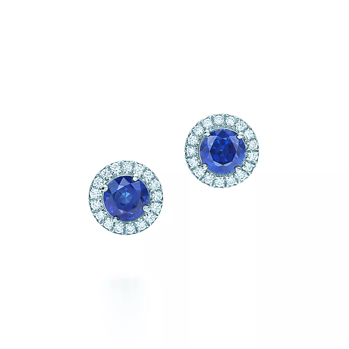Tiffany Soleste Earrings 플래티늄 블루 사파이어 One Scale