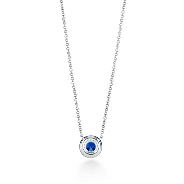 Tiffany Soleste:Sapphire and Diamond Pendant   